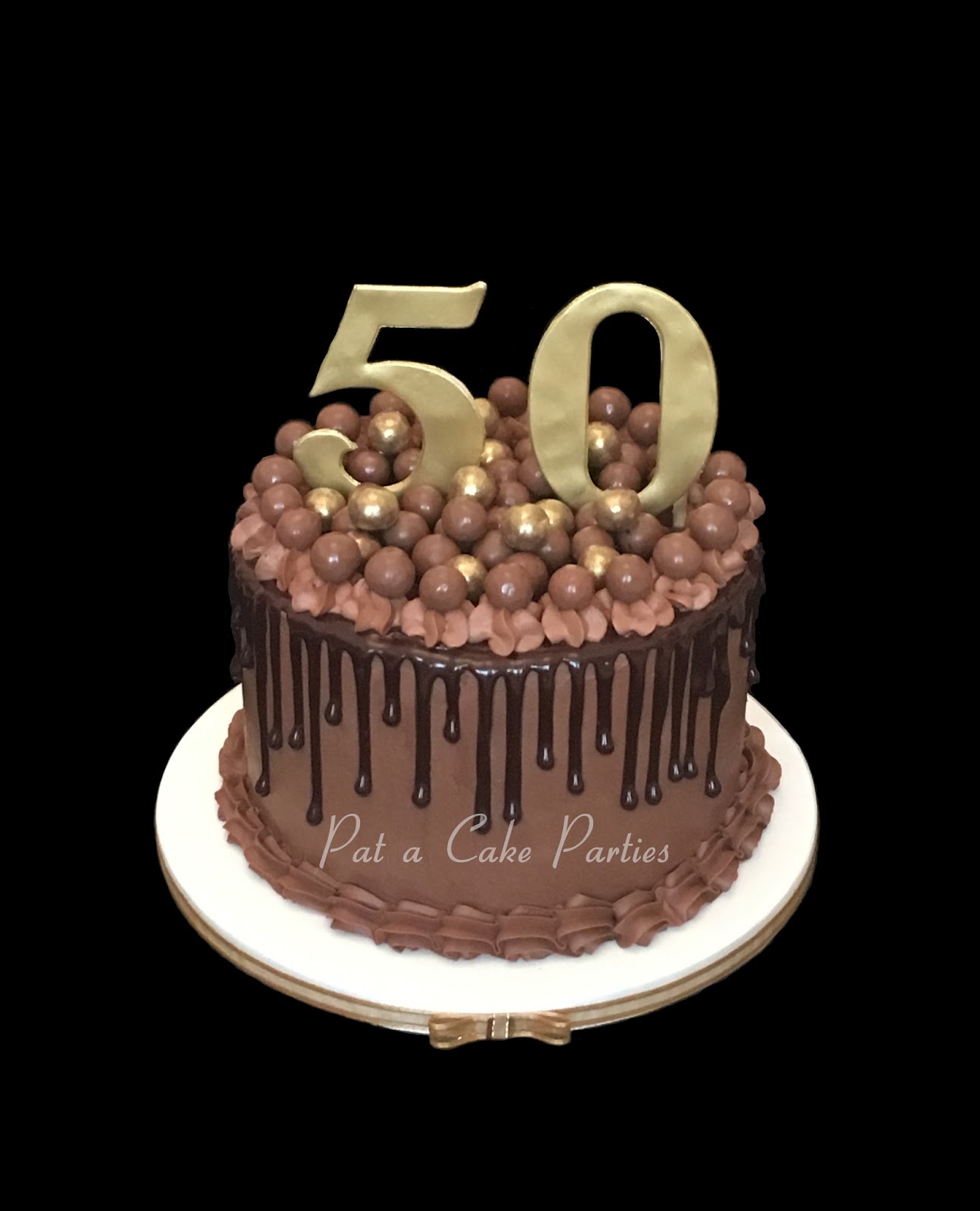 Pat-a-Cake Parties: 50th Birthday Drip Cake